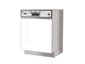 Фронтальная панель/Панель для посудомоечной машины 60см EcoSiti FZ60A GLOSS