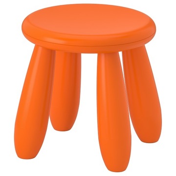 IKEA MAMMUT pomarańczowy Stołek dziecięcy taboret
