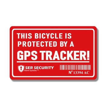 Naklejka ostrzegawcz GPS TRACKER ALARM SYSTEM DA41