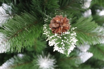 Искусственная елка АЛМАЗ, снег+шишки, 120 см