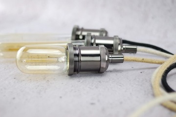 metalowa oprawka e27 czarna VINTAGE z kołnierzem lampa pająk edison LOFT