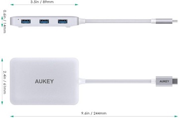 AUKEY USB C Hub HDMI 4 порта USB 3.0