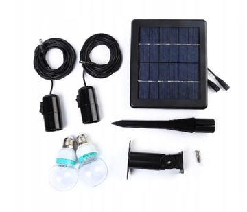 LAMPA SOLARNA LED OGRODOWA 2X ŻARÓWKA CZ ZMIERZCHU