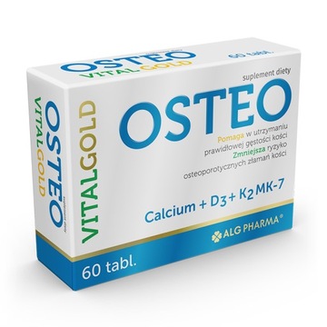 OSTEO VITALGOLD 60 tabl. WAPŃ WITAMINA D3 K2 MK7