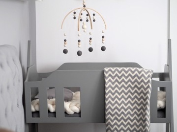 Zaffiro Kocyk bawełniany dziecięcy do wózka - zygz