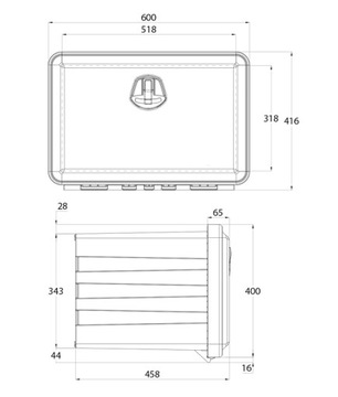 Ящик для инструментов BAWER 600x460 LAWETA BUS TIR