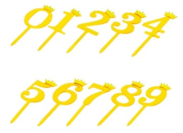 Topper toper na tort urodziny 40 dekoracja złoty