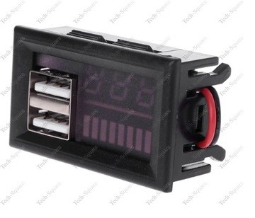 Автомобильный индикатор вольтметра 0,56 дюйма 2x USB 2.1A