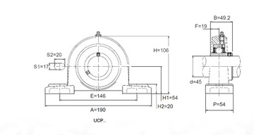 Самоустанавливающийся подшипник UCP 210 в корпусе UCP210