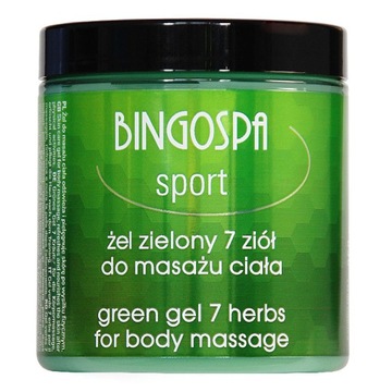 ŻEL ZIELONY DO MASAŻU SIEDEM ZIÓŁ BINGOSPA sport 250 g