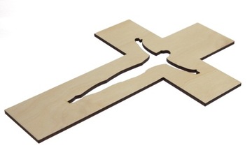 KRZYŻ DREWNIANY NA ŚCIANĘ ŚCIENNY 20 cm jasny