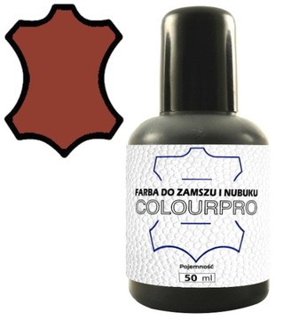 COLOURPRO 50MLFARBA DO ZAMSZU NUBUKU JASNY BRĄZ