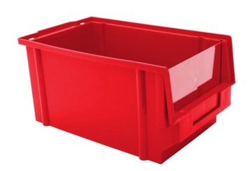 POJEMNIK MAGAZYNOWY 298x179x149 TYP 2 czerwony