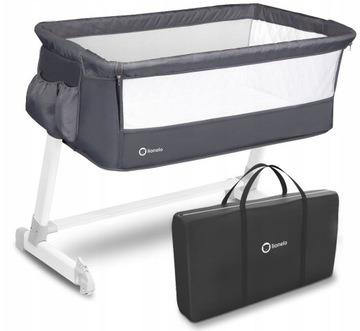 Lionelo Theo Темно-серая приставная кровать