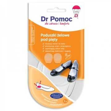 Podpiętki Żelowe Dr Pomoc bezbarwne rozmiar uniwersalny 2szt.
