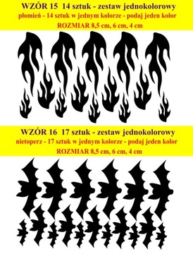 naklejki na rower kwiatki kropki gwiazdki różn wzo