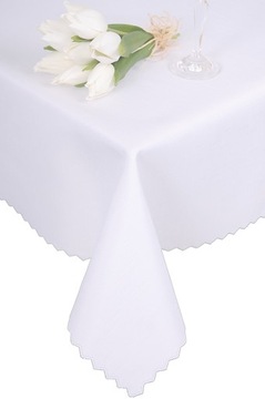 obrus biały plamoodporny 240x140 wz.1 ślub komunia chrzest