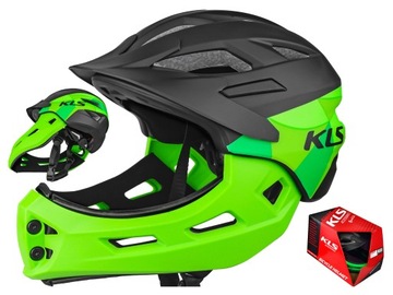 KASK ROWEROWY KELLYS SPROUT ZIELONY ZE SZCZĘKĄ DZIECIĘCY XS / 47-52 CM