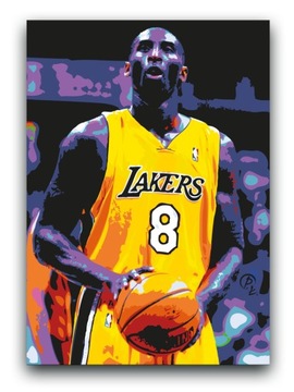 KOBE BRYANT - OBRAZ 80x60 plakat NBA Lakers