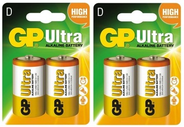 4 x Bateria alkaliczna R20 D LR20 1,5V alkaline