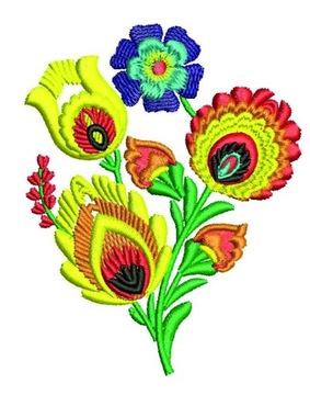 HAFT MOTYW KWIATOWY E1 BLUZA KUCHARSKA DODATKI