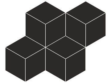 płytki gres RHOMBUS SMOOTH BLACK 24x14 equipe