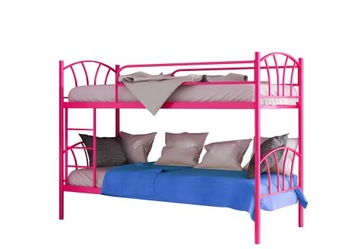 ЯРУСНАЯ КРОВАТЬ MARTI БЕЛАЯ МЕТАЛЛИЧЕСКАЯ, карманного размера