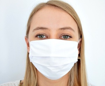 БЕЛАЯ ХЛОПКОВАЯ МАСКА УЛИЧНАЯ МАСКА ПОЛЬША