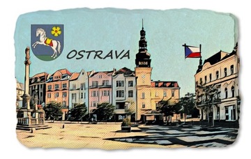 OSTRAWA OSTRAVA magnes na lodówkę kamień 260