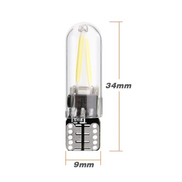 СВЕТОДИОДНАЯ ЛАМПА НА НИТИ COB W5W T10 12V 24V БЕЛАЯ
