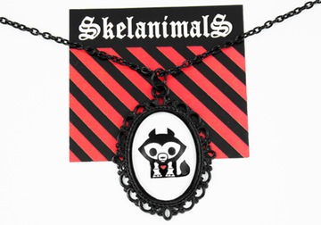 wisiorek SKELANIMALS WILK goth gothic czarny