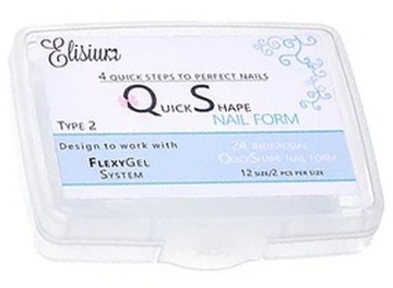 Набор форм для ногтей ELISIUM Quick Shape Mini и Type 1 с Flexygel