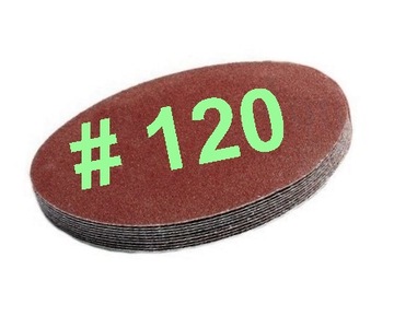 Krążek papier ścierny na RZEP 125 mm 50 sztuk #120