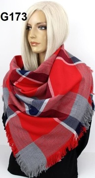 ШАРФ ЖЕНСКИЙ ПЛОТНЫЙ ЗИМНИЙ, ЧЕРНЫЙ, СЕРЫЙ, PL