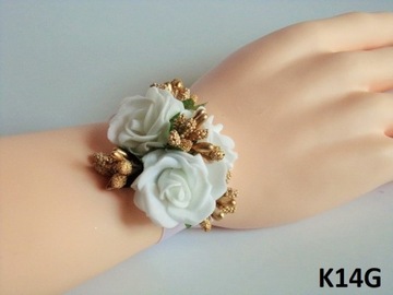 K 14 * Kotylion na rękę ślub studniówka KOLORY