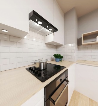 Modo 50 ЧЕРНАЯ кухонная вытяжка под шкафом