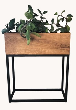 Kwietnik industrialny LOFT duży DONICA DĄB DŁUGI