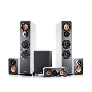 Kino domowe Teufel ULTIMA 40 SURROUND 5.1, zestaw biały