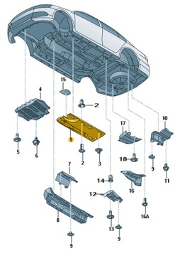 КРЫШКА ПОЛА ШАССИ VW Jetta правая