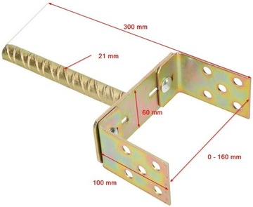 АНКЕР ДЛЯ ЗАБОРА ОСНОВАНИЕ СТОЙКИ ДЛЯ ЗАБОРА 0-160 ММ