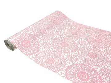 Okleina Meblowa Folia PCV KORONKA RÓŻOWA 45x50 W46
