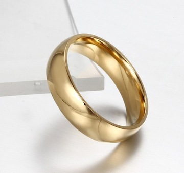 ZŁOTA GŁADKA OBRĄCZKA SYGNET PIERŚCIEŃ PIERŚCIONEK 6MM R32