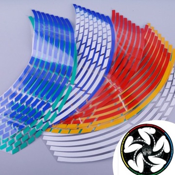 Наклейки на обод, кромку колеса, мотоцикл 10-19 дюймов.
