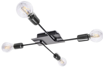 PTM4 czarna Lampa E27 sufit nowoczesna do LED _W