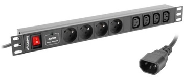 LISTWA RACK 19 10A 4X230V PL 4X IEC C13 2m LANBERG