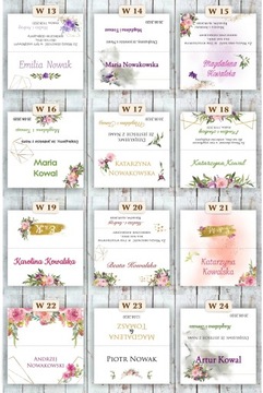 Карточки расстановки, карточки расстановки на столе - 12 шт.