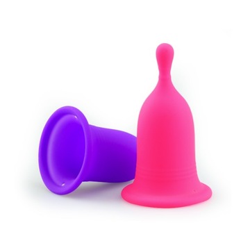 KUBECZKI MENSTRUACYJNE TAMPONY ROZMIAR S + L 2szt