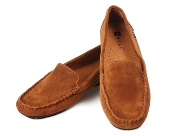 Nessi 17130 mokasyny camel zamsz 41