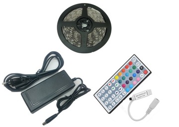 ZESTAW taśma RGB 5050 150 LED 5m + ster + zas