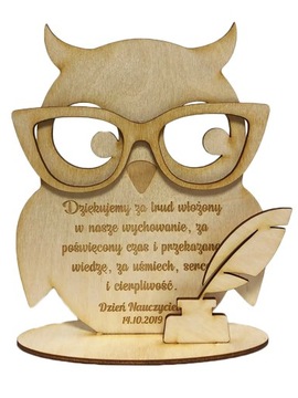 PREZENT NA DZIEŃ NAUCZYCIELA STATUETKA SÓWKA SOWA